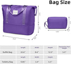 6 Piece Luggage Sets with Bags, Lightweight Expandable Checked Luggage Sets, Hardshell ABS Spinner Wheels Carry on Suitcase with TSA Lock, for Travel, Women Men (Purple, 18/20/24/28inch+2bags)