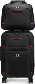 feilario 20in 2 Piece Softside Business Luggage Sets Waterproof Carry On Luggage Suitcase with Double Spinner Wheels