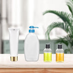 Clear Plastic Travel Bottles for Toiletries With Disc Top Caps - 6 Pack 3.4 oz TSA Approved Containers for Shampoo, Conditioner