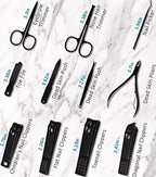 MINKINH Manicure Set Professional Nail Clipper Kit-26 Pieces Stainless Steel Manicure Kit,Nail Care Tools with Luxurious Travel Case (Brown)