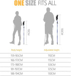 Covacure Hiking Poles Collapsible Trekking Poles - Aluminum Alloy 7075 Walking Sticks for Hiking with Telescopic & Foldable Tri-fold Design Hiking Gear for Women Men, Hiking, Camping, Climbing