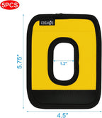 Cosmos 5 Pcs Neoprene Luggage Handle Wrap Soft Grip Handle Cover Luggage Identifier with Hollow Design for Push-Button Handle Trolley Handle and Travel Suitcase Trolley Case (Yellow)