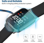Smart Watch Chargers Compatible for FITVII HM78 HM68 HM58 HM57 H56, Popglory P22, Iaret I18, Morepro HM78, Parsonver SR1 Replacement Charging Cable 60cm (Black)