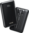 Portable Charger 10000mAh, Cell Phone Portable Power Banks with 22.5W PD Fast Charging, Compact Phone Charger Built in Cable, Compatible with Apple, Samsung, Google, Motorola and More-Black