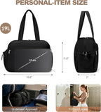 SYTRAH Gym Bag for Women, Lightweight Workout Duffle Bag with Shoe & Wet Separation for Gym, Yoga, Travel & Overnight, Stylish Sports Bag with Adjustable Shoulder Strap Black