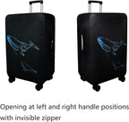 WUJIAONIAO Travel Luggage Cover Baggage Suitcase Cover Protector Skins 18-32 Inch (dolphin, S (for 18-20 inch luggage))