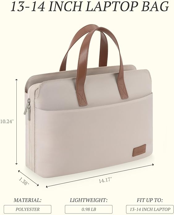 RAINYEAR Laptop Bag for Women, 13-14 inch Laptop Sleeve Water Resistant Computer Bag Laptop Carrying Case Messenger Bag with Handle for Work Business Office Travel