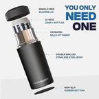 Frost Buddy Universal Can Cooler - Fits All - For Regular 12 & 16 oz or Slim-Size Bottles - Insulated Double-Walled Stainless Steel (Gunmetal Glory)