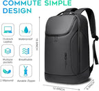 BANGE Business Smart Backpack Waterproof fit 15.6 Inch Laptop Backpack with USB Charging Port,Travel Durable Backpack, Black（no Usb）, L, Travel Backpacks