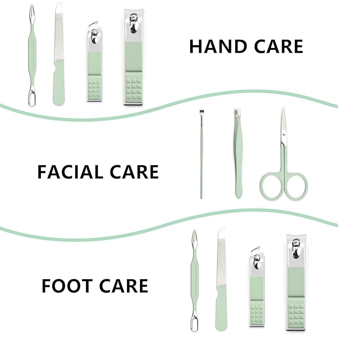 Manicure Set Nail Clipper Set Women Men Nail Clippers Kit Nail Care Kit Toenail Fingernail Cutters Personal Care Tools Manicure Pedicure with Travel Case Nail Grooming Kit Gifts for Women Men