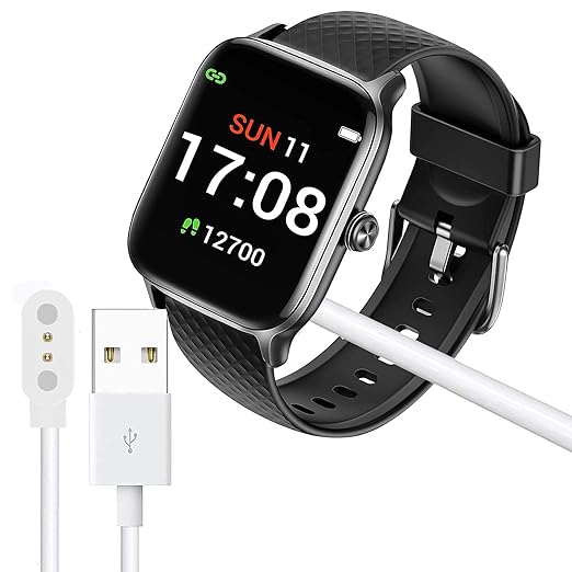 Lamshaw Compatible with Letsfit EW1 Charger, Magnetic USB Charging Cable Replacement Charger Cable Compatible with Letsfit EW1 / ID207 Smartwatch/TOZO S2 / AOKESI 1.69'' Smart Watch (White)