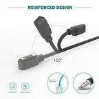 [3-Pack] Smartwatch Charger, 2-Pin Magnetic Charging Cable for IDW13/15/16/17/19/21/23/25/26/28, ID208, GTX20, Compatible with VeryFit/VeryFitPro App Models Smart Watch, Black