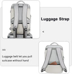 MATEIN Travel Backpack for Women & Men, Airline Approved Carry on Backpack for Airplanes with Shoe Compartment, Large Personal Item Travel Bag fits 17" Laptop, Water Resistant Weekender Daypack, Gray