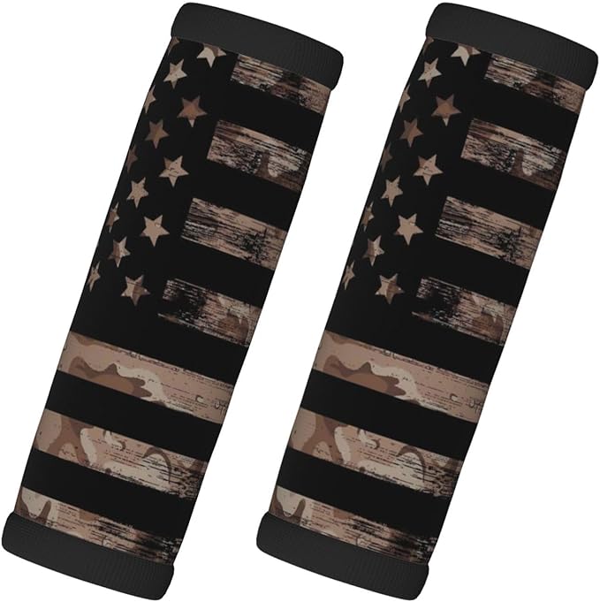 American Flag with Desert Camouflage Pattern Luggage Handle Wraps 2 Pack for Suitcase, Handle Covers Suitcase Luggage Handle Wrap Luggage Tag Wraps Travel Accessories
