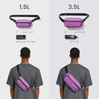 tomtoc 1.5L X-Pac Sling Bag with RFID Blocking, Crossbody Bag Minimalist Chest Shoulder Pack for Men/Women, Water-resistant Lightweight Casual Funny Pack for Travel, Daily Commute