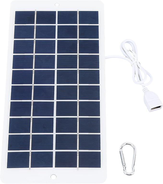 Airshi USB Output Solar Charging Panel, Portable Solar Panel Charger 4.5W 5V Monocrystalline Silicon for Camping