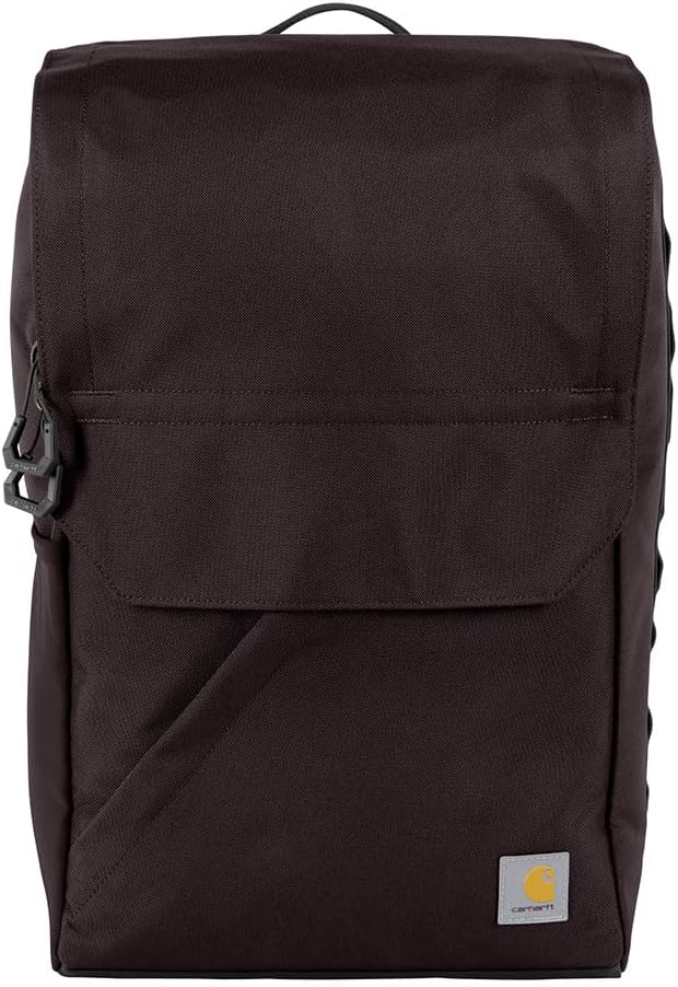 Carhartt 21L Top-Load Backpack, Durable Water Resistant Coated Canvas Base W/ 17" Laptop Sleeve, Port