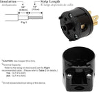ETL Listed 90 Degree USA Canada Male Plug Nema 5-15P 3 Pole Angle DIY, 15A 125V USA 3Pin Right Angle AC , Nema 5-15P Angled Rewireable AC