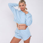 LATMAP 3L TRIPLE ZIP Fanny Packs Belt Bag For Women Men Crossbody Waist Pack Sling Chest Bum Travel Bag Purse Faux Leather Fashion Cute Light Pink