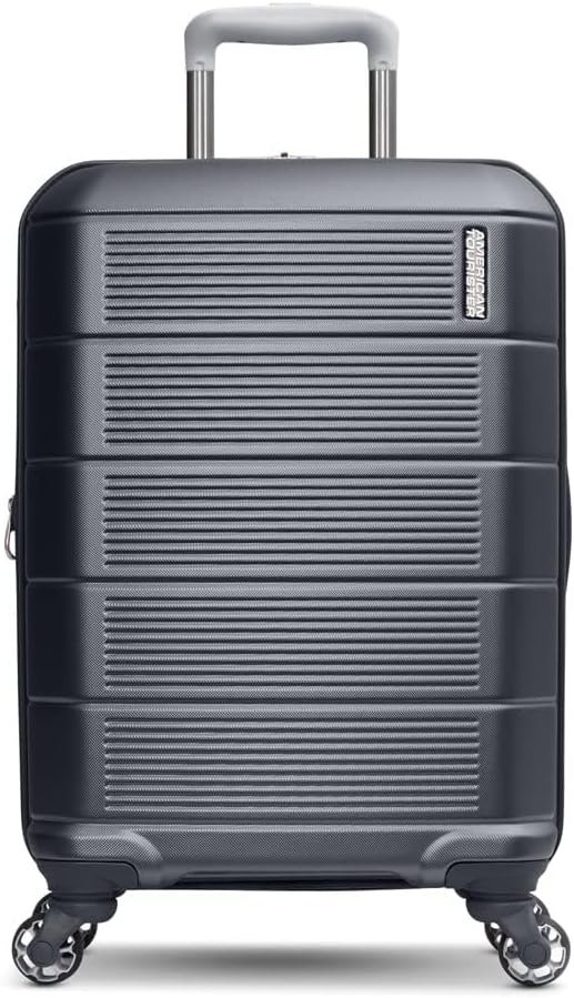 American Tourister Stratum 2.0 Carry-On Luggage, Expandable Hardshell Suitcase with Spinner Wheels, Ergonomic Handle Grip, Durable ABS Shell, Large Zipper Pulls, Max Capacity Interior - Charcoal