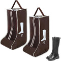 2 Pack Boot Storage Bag, Tall Boots Storage/Protector Bag, Portable Dust Proof Boot Bags for Cowboy Boots, Shoe Cover Protector Carry Bags with Handle for Organizer Packing Travel and Daily Use