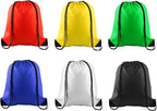 PLULON 6 Pcs Drawstring Bags Bulk Drawstring Backpack String Backpack Cinch Sack Sport Gym Backpack Bags for Yoga Traveling Outdoor Sports (mixed colors)