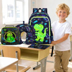 WZLVO Kids Luggage for Boys and Girls, Cute Dinosaur Unicorn Rolling Wheels Suitcase for Toddler Children