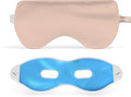 ASUTRA Silk Eye Pillow for Sleep, Light Pink - Filled w/Lavender Buds & Flax Seeds, Weighted Eye Mask, Meditation & Light Blocking Blindfold, Cooling Gel Mask Included