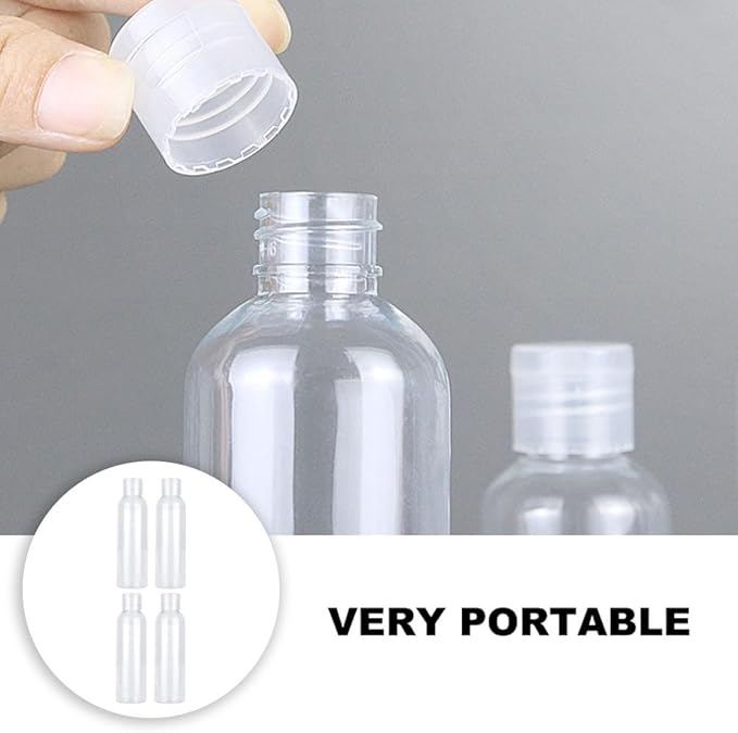 ORFOFE 6pcs 120ml Flip-top Refillable Travel Bottles, Empty Shampoo and Toiletries Containers for Bathroom and Cosmetic Use