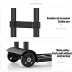 Portable Lightweight Hand Truck for Luggage Adjustable Utility Cart 4Wheel Aluminum Folding Shopping Trolley Stair Climber Outdoor Express Cart for Suitcases & Storage