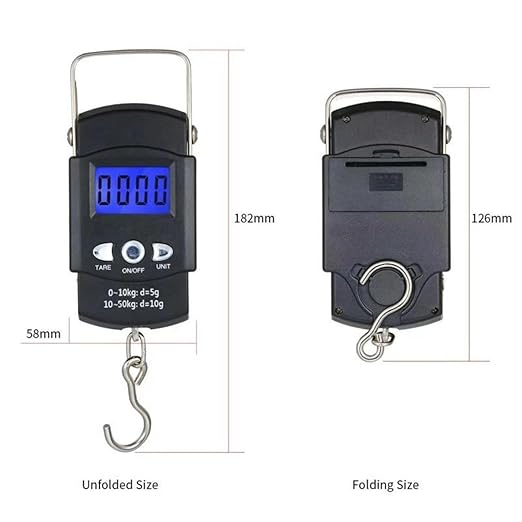 Luggage Weight Scale, 5pcs High-Precision Digital Electronic Scale with Measuring Tape Ruler LCD Digital Luggage Scale Portable 50KG,for Travel