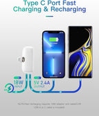 Kuulaa Small Portable Charger iPhone with Built-in Lightning Cable 5000mAh Power Bank Fast Charging for iPhone 14/13/13 Pro/12/12 Pro/11/XR/XS/X/8/7/6, White