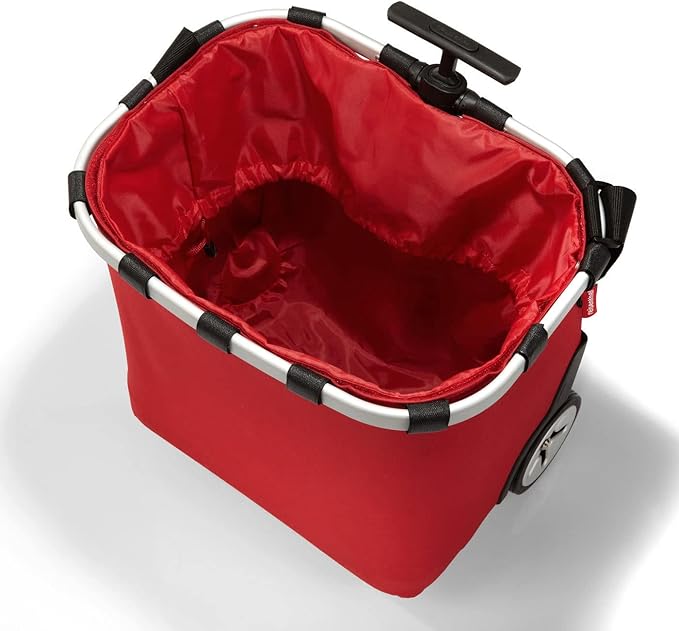 reisenthel carrycruiser red – Portable Shopping Trolley with Sturdy Aluminum Frame, Shoulder Strap and Removable mesh Inner Bag - Made of Water-Repellent Material.