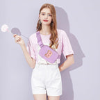Gitus Initial Belt Bag Fanny Pack Crossbody Bag for Girls Birthday Gifts Age 8-10 Teen Girl Gifts Trend Stuff Personalized Letter Gifts for Daughter Sister (Lavender-B)