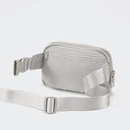 Pander Everywhere Belt Bag for Women, 5 Zipper Pockets Nylon Crossbody Fanny Pack Purse (Seal Grey)
