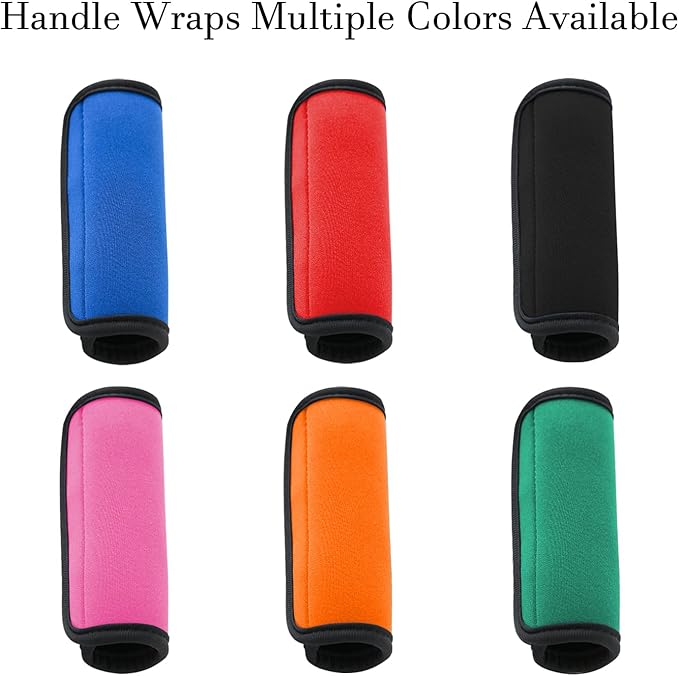 2 Pack Luggage Handle Wraps for Luggage Suitcase Travel Bags (Green)
