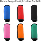 2 Pack Luggage Handle Wraps for Luggage Suitcase Travel Bags (Black)