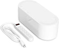 D-Line Cable Management Box with 6 AC Outlet 6ft Power Strip, Hide Extension Cords and Excess Wire Clutter, 16.5in (L) x 4.5in (H) x 5in (W) - Large, White