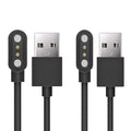 Compatible with Letsfit EW1 Charger, Magnetic USB Charging Cable Replacement Charger Cable Compatible with Letsfit EW1 / ID207 Smartwatch /TOZO S2 / AOKESI 1.69'' Smart Watch (2 pack-Black+Black)