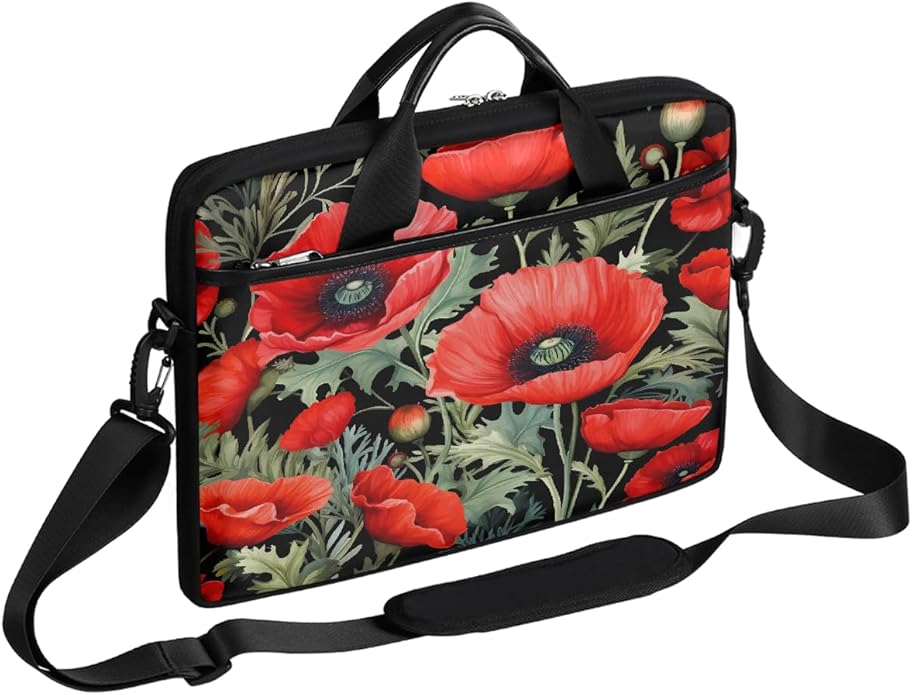 Laptop Shoulder Bag for Women Men, Waterproof Computer Case Messenger Bag Briefcase for Business Office Travel