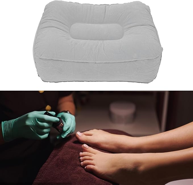 Inflatable Foot Rest Pillow, Portable Travel Leg Support Pillow, Lightweight Airplane Foot Rest for Car Office Home, Anti Fatigue Compact Foot Stool for Long Trips.