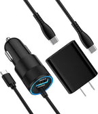 for Samsung S26+ S26 Plus Ultra, Fast Car Phone Charger Adapter Vehicle Auto Automobile Plug for Galaxy S26 S25 FE S25+ S24 S23 S22 S21 S20, A17 A56 A36 A26 A16, USB C Car Charging 3FT/6FT Cable Cord