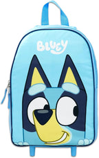 Bluey Luggage Set for Kids - Bundle with 4 Piece Carry-On Bag Set 16’’ Luggage with Wheels, Water Bottle, Plus More | Bluey Travel Rolling Suitcase for Boys, Girls