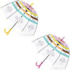 Kids Clear Umbrella for Rain Dome Bubble Umbrellas Windproof for Kids Boys and Girls