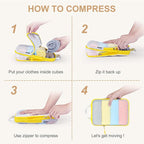 PFEYRPK Lightweight Compression Packing Cubes for Suitcases, Compressible Expandable Travel Packing Organizer with Clear Toiletries and Backpack Bag, Travel Essentials for Carry on Luggage 7 Set