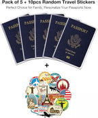 5 Pack Clear Passport Cover, Transparent Plastic Passport Protector