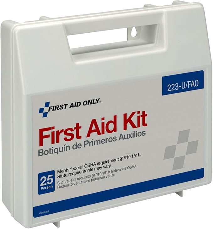 First Aid Only 223-U OSHA-Compliant First Aid Kit, All-Purpose 25-Person Emergency Kit for Business, Worksite, Home, and Vehicle, 106 Pieces (Pack of 2)