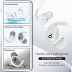 [5 Pairs] for Beats Studio Buds Ear Hooks, Soft Silicone Sport Anti Slip Studio Buds Ear Covers Compatible with Beats Studio Buds Earbuds 2021 [NOT Fit in Case] - White