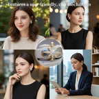 Clip on Earbuds Open Ear Accessories for Bose Ultra Open Earbuds - Lightweight Clip-On Decor for Wireless Earbuds (Headphones not Included) (Gold)
