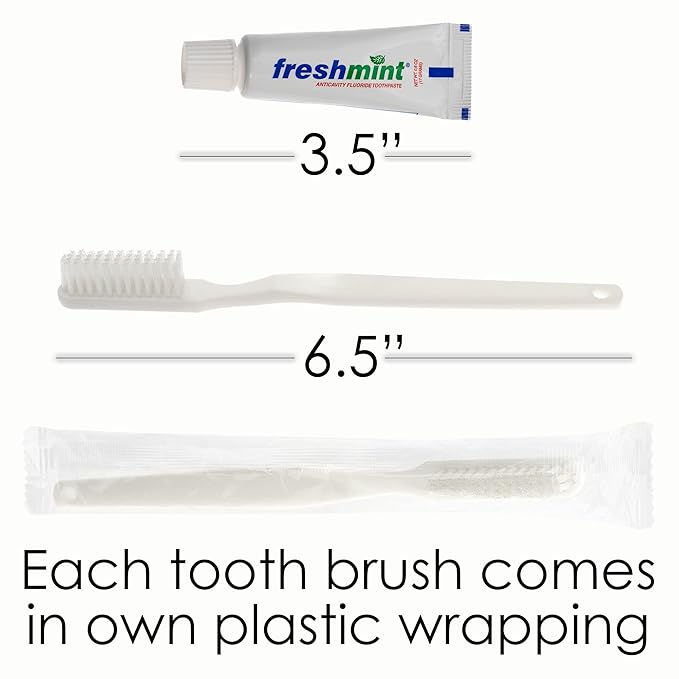 Moda West 24 Hygiene Kits - Bulk Case of Wholesale Basic Toiletry Kits for Men, Women, Travel, Charity 5 Pc A Kit